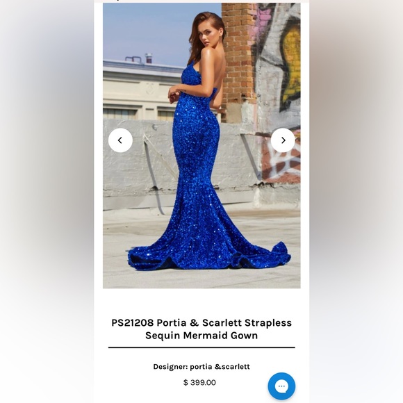 Long Sparkly Prom Dress 2023 One Shoulder Royal Blue Sequin Mermaid Style Black Girls Prom Party Gowns    fg2244 main image 0